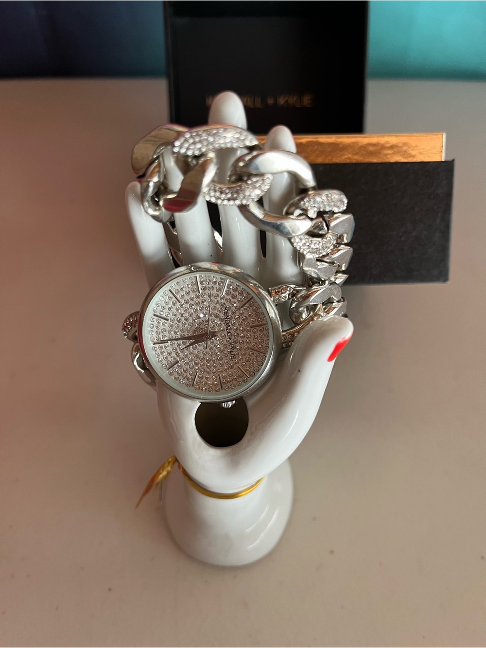 Kendall & Kylie Silver Crystal Pavé Bracelet Watch & Bracelet